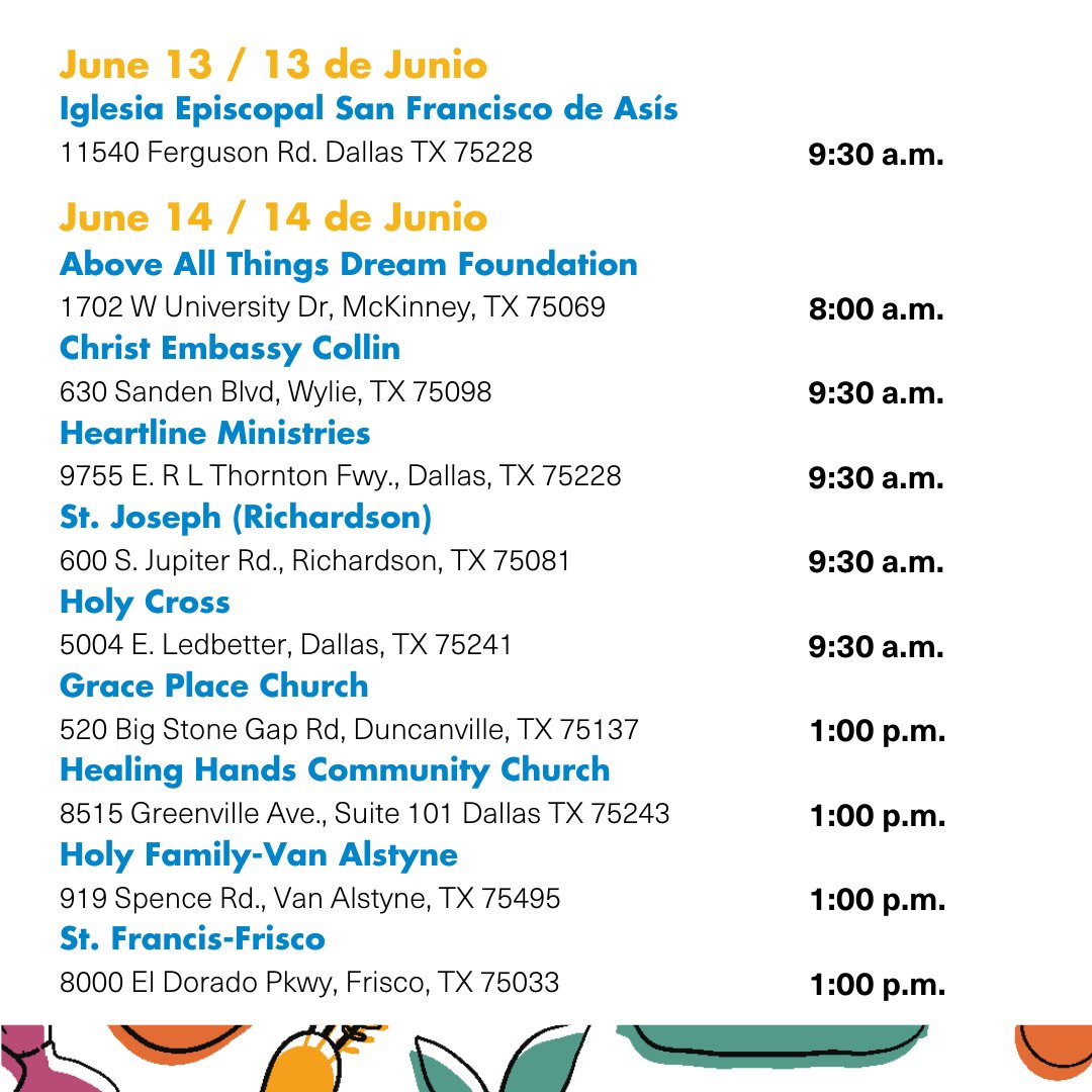 Take a look at this week's Mobile Community Pantry locations. Food will be distributed on a first-come, first-served basis. For more information and other sites, please visit hubs.li/Q03r9Ryb0
#CCDallas