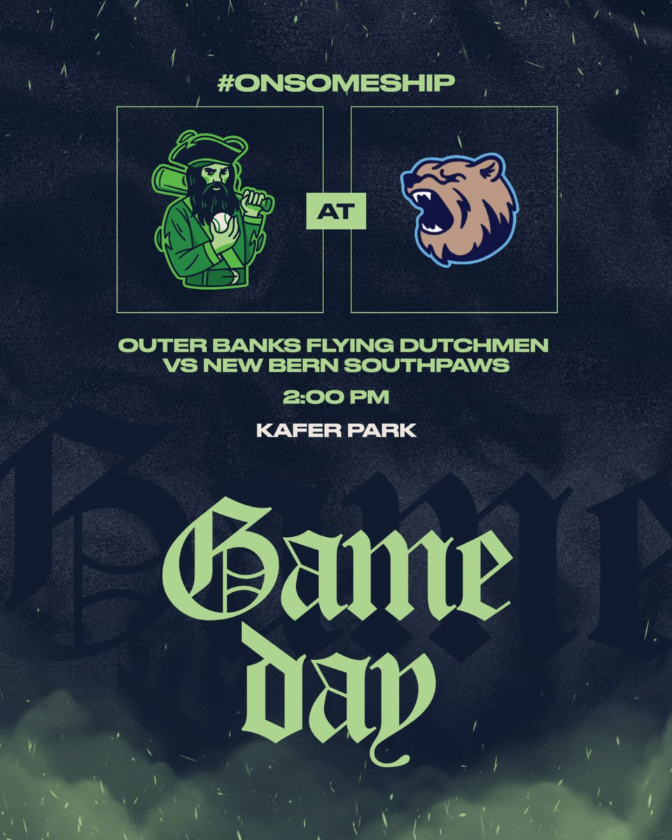 Great day to win a baseball game! The Flying Dutchmen travel to New Bern to face off against the Southpaws. 

Check out our page to purchase tickets ahead of the game, or stream the game online!

#OBXBaseball #OnSomeShip