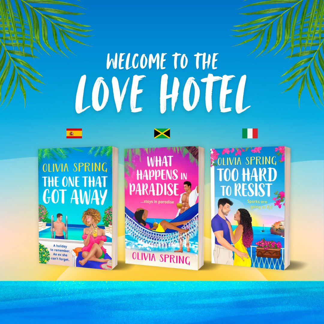 Boldwood Books (@boldwoodbooks) on Twitter photo The Love Hotel series by <a href="/ospringauthor/">Olivia Spring</a> now features 3 countries 🇪🇸🇯🇲🇮🇹
The infamous matchmaking hotel is the perfect place for those seeking their soulmate 🌞💖 Which branch of the hotel would be your first choice?
Too Hard to Resist is out today 🌶️! mybook.to/TooHardToResist The Love Hotel series by <a href="/ospringauthor/">Olivia Spring</a> now features 3 countries 🇪🇸🇯🇲🇮🇹
The infamous matchmaking hotel is the perfect place for those seeking their soulmate 🌞💖 Which branch of the hotel would be your first choice?
Too Hard to Resist is out today 🌶️! mybook.to/TooHardToResist