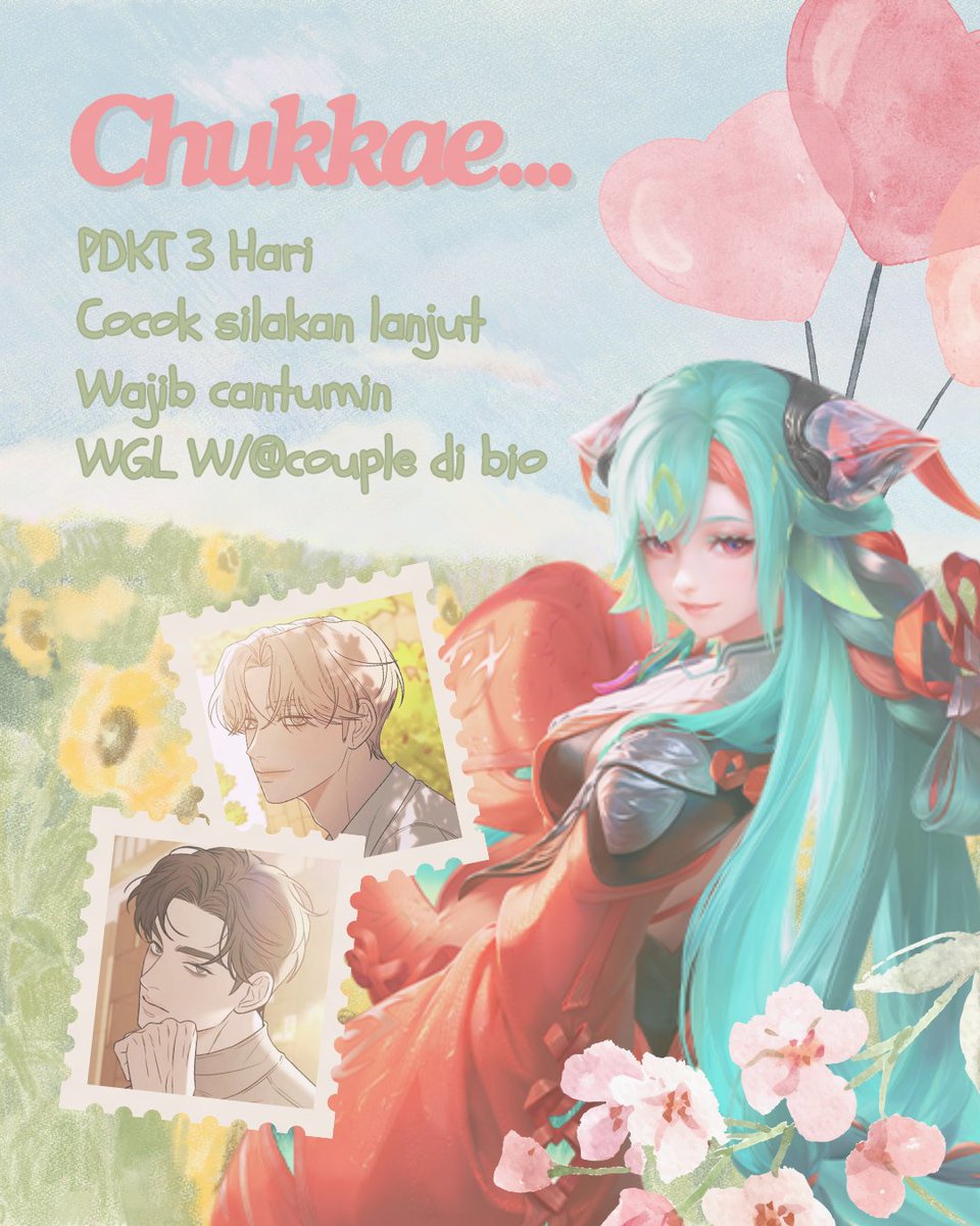LadyDyadia's tweet photo. @MansionOfFate ⠀
[ Verif MOF 3rd place] 

@DohwaBao &amp; @EunhyukBao PDKT 3 hari. Kalo cocok lanjut ajaa. WAJIB TULIS WGL W/ [couple] DI BIO. Chukkaee~~^^

Total vote: 9 votes
⠀ https://t.co/bHdXJM0EQn
