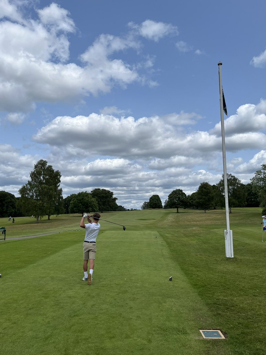 Eddie hits the first shot in our away match at Farnham as the HOGS team host Farnham at home