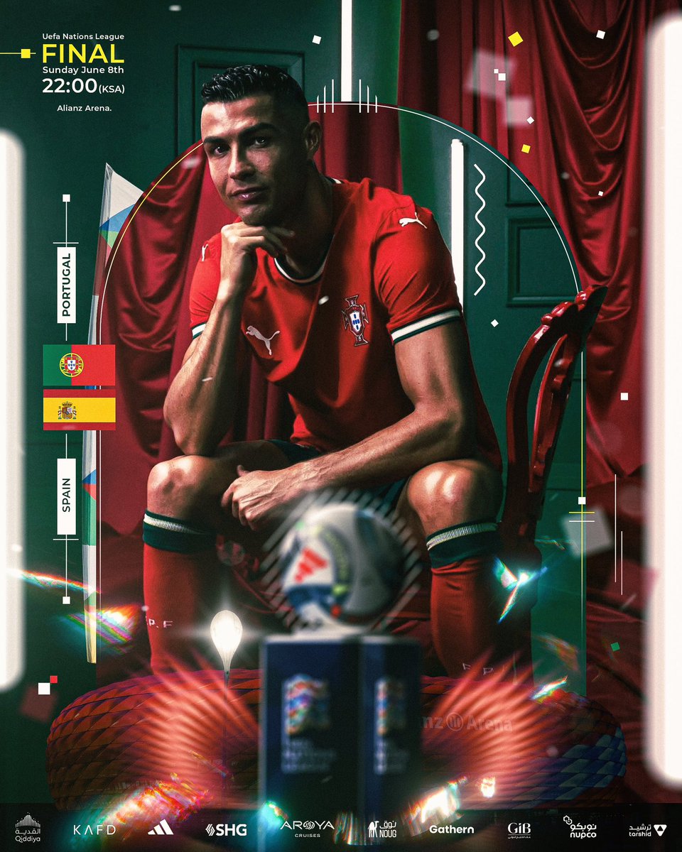Cristiano Ronaldo leads Portugal tonight in the Nations League final 🇵🇹
All the best, GOAT 🐐💛