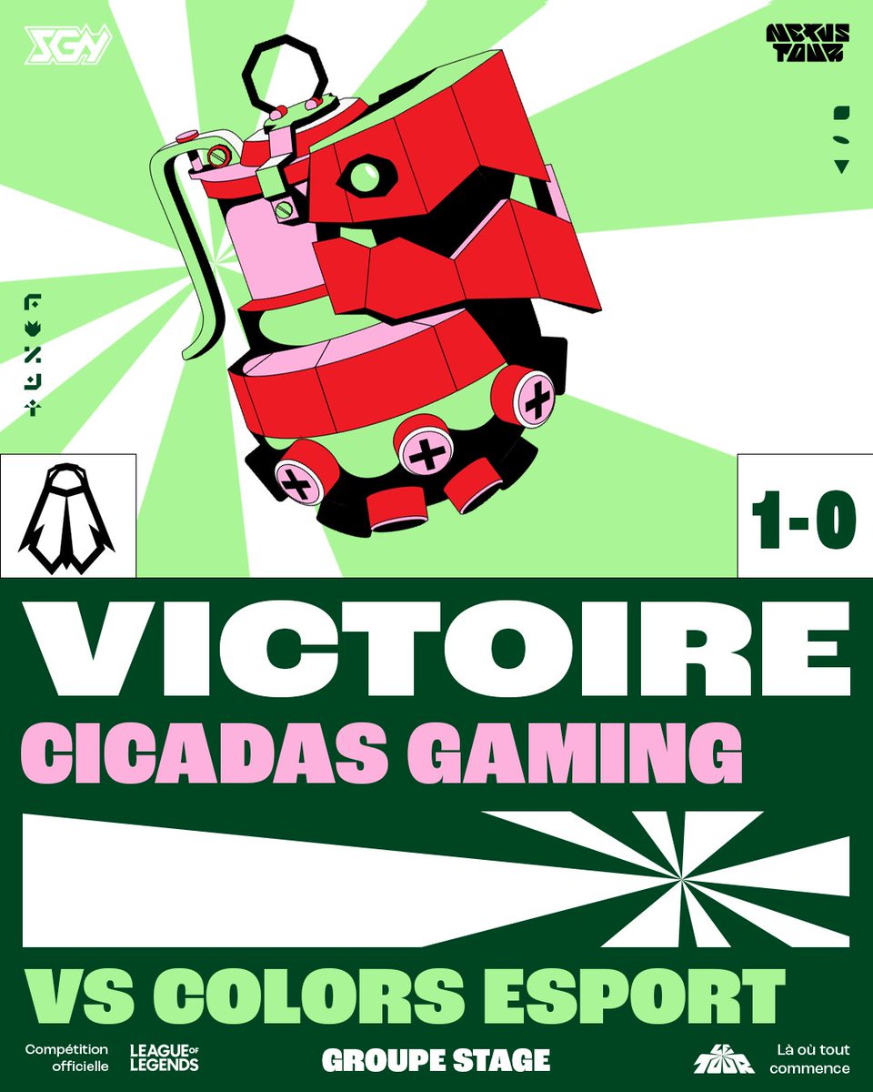 SGN (@student_gn) on Twitter photo Une période estivale favorable aux cigales de <a href="/CicadasGaming/">CICADAS Gaming</a> qui remportent la deuxième game de cette étape 3 et qui les place seuls en tête de leur groupe pour le moment🌞
Restez connectés pour la suite de ce #NexusTour, les prochains matchs s'annoncent croustillants✨ Une période estivale favorable aux cigales de <a href="/CicadasGaming/">CICADAS Gaming</a> qui remportent la deuxième game de cette étape 3 et qui les place seuls en tête de leur groupe pour le moment🌞
Restez connectés pour la suite de ce #NexusTour, les prochains matchs s'annoncent croustillants✨