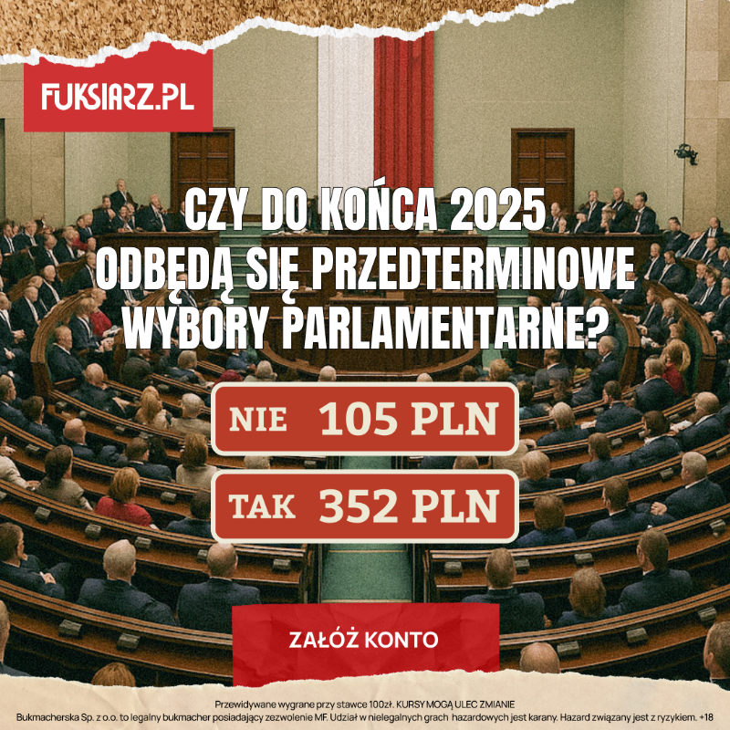 FuksiarzPL's tweet photo. Wybory wcześniej niż myślisz? 🗳️ Typuj polityczny kalendarz i zgarnij freebet!