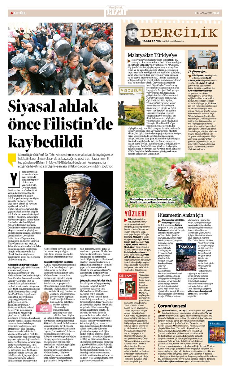 Taşbaşı Dergisi (@tasbasidergi) on Twitter photo Yenişafak Gazetesi'nde Hakkı Yanık Bey dergimizi "Dergilik" köşesinde misafir etmiş.
Minnetle..
<a href="/altinordu_mem/">Altınordu İlçe Milli Eğitim Müdürlüğü</a>
<a href="/bekyurek/">ONUR BEKYÜREK</a>
<a href="/baskanbsakalli/">Burhan Sakallı</a>
<a href="/CemalKurnaz10/">Cemal Kurnaz Prof. Dr.</a>
<a href="/anadoluajansi/">Anadolu Ajansı</a>
<a href="/dergi_lik/">Dergi-lik</a>
<a href="/GungormezBengul/">B.Güngörmez</a>
<a href="/ParadigmaYay/">Paradigma Yayınları</a>
<a href="/iuefsosyoloji/">İstanbul Sosyoloji</a>
<a href="/USosyoloji/">Uludağ Sosyoloji</a>
#hüsamettinarslan
#Taşbaşı Yenişafak Gazetesi'nde Hakkı Yanık Bey dergimizi "Dergilik" köşesinde misafir etmiş.
Minnetle..
<a href="/altinordu_mem/">Altınordu İlçe Milli Eğitim Müdürlüğü</a>
<a href="/bekyurek/">ONUR BEKYÜREK</a>
<a href="/baskanbsakalli/">Burhan Sakallı</a>
<a href="/CemalKurnaz10/">Cemal Kurnaz Prof. Dr.</a>
<a href="/anadoluajansi/">Anadolu Ajansı</a>
<a href="/dergi_lik/">Dergi-lik</a>
<a href="/GungormezBengul/">B.Güngörmez</a>
<a href="/ParadigmaYay/">Paradigma Yayınları</a>
<a href="/iuefsosyoloji/">İstanbul Sosyoloji</a>
<a href="/USosyoloji/">Uludağ Sosyoloji</a>
#hüsamettinarslan
#Taşbaşı