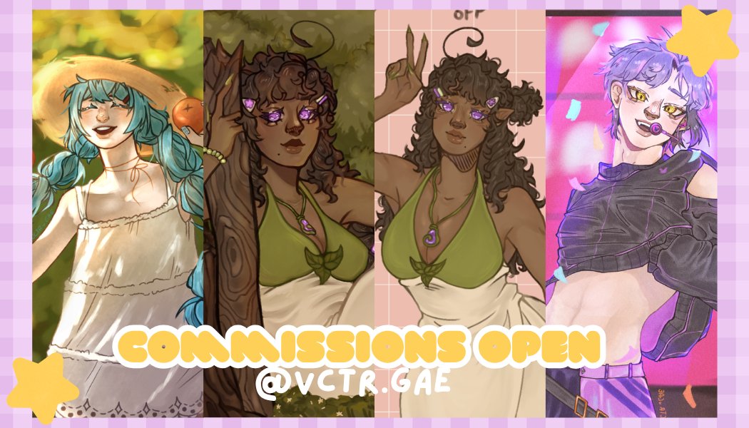 Vctrgae's tweet image. ☘️☘️☘️☘️☘️
[COMMISSIONS OPEN]
Want some super cool art while supporting a growing artist? 

Check out my Vgen or drop me a DM 
✨vgen.co/SaeTorii ✨

#artph #artmoots #VGenComm  #VGen #commissionsopen