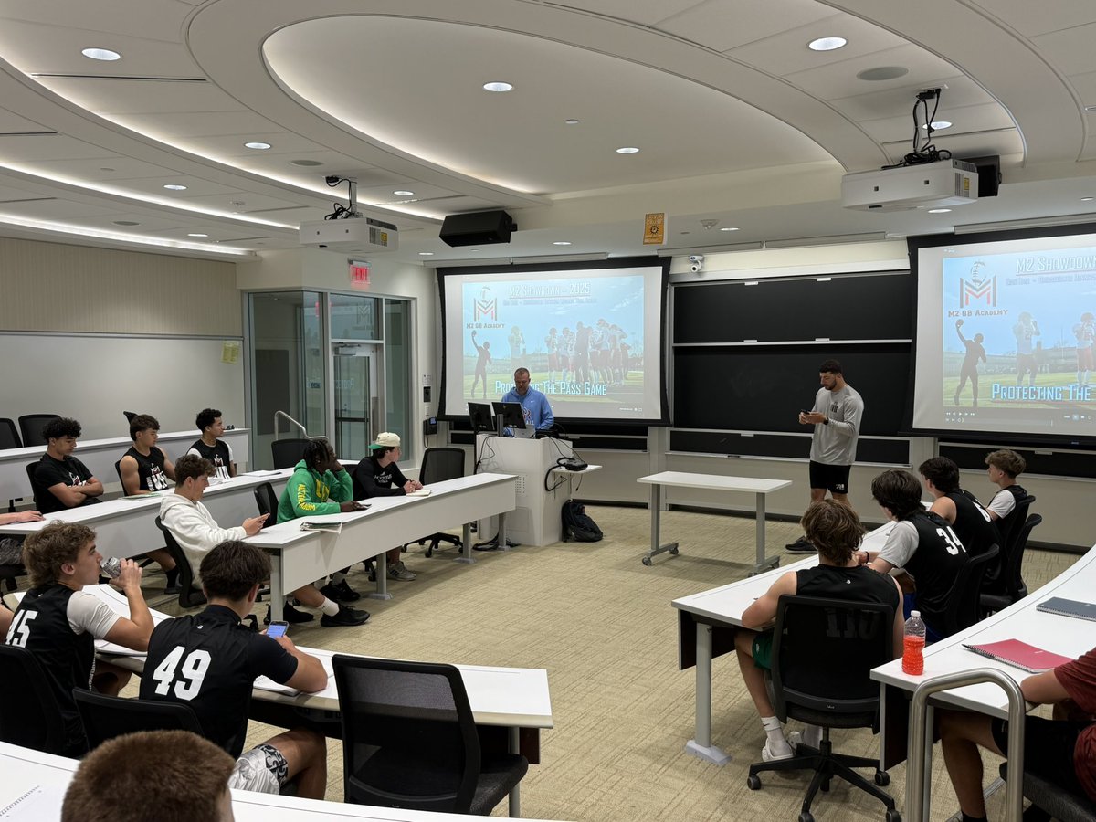 Day 2 classroom for QB presentation with <a href="/Coach_Bain/">Coach Bain</a> !