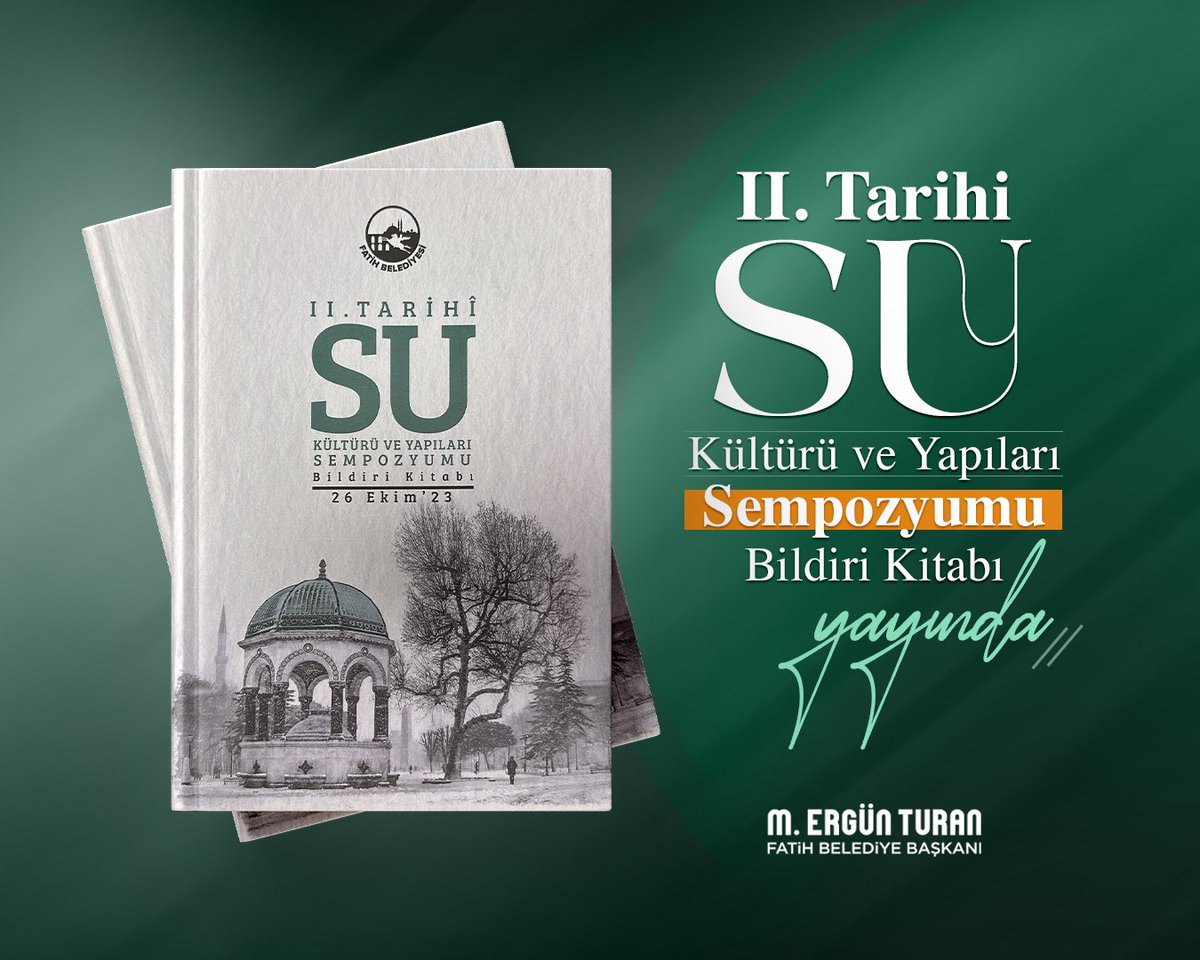 💧 II. Tarihî Su Kültürü ve Yapıları Sempozyumu Bildiri Kitabı Yayında!

Aşağıdaki bağlantıya tıklayarak tam metin bildirilerine ulaşabilirsiniz. 👇🏻

fatih.bel.tr/tr/main/read/d…