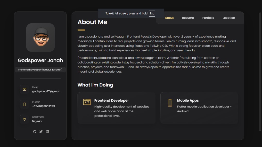 codewithjonah's tweet image. A year ago, I didn’t even know what a component was. Today, I’m sharing my portfolio with confidence.
It’s been a journey filled with doubt, growth, and discovery—but I’m still here, still building.
Here’s a look at my latest portfolio – feedback and encouragement always welcome