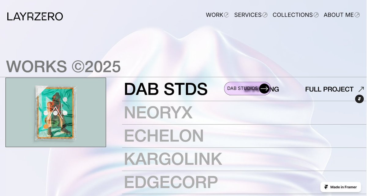 zerothlayer's tweet image. Working on my portfolio website. @framer has been a good friend.