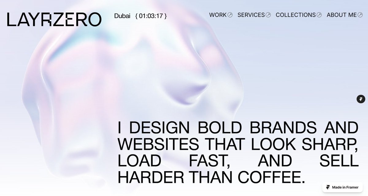 zerothlayer's tweet image. Working on my portfolio website. @framer has been a good friend.