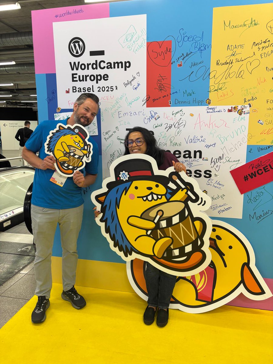 yoast's tweet image. What a weekend! 🎉
Huge thanks to everyone who stopped by the Yoast & @Bluehost booth at @WCEurope in Basel, your energy made it unforgettable!
From games to giveaways and great conversations, we loved every moment.
See you next year! 💜
#Yoast #Bluehost #WordPress #WCEU25