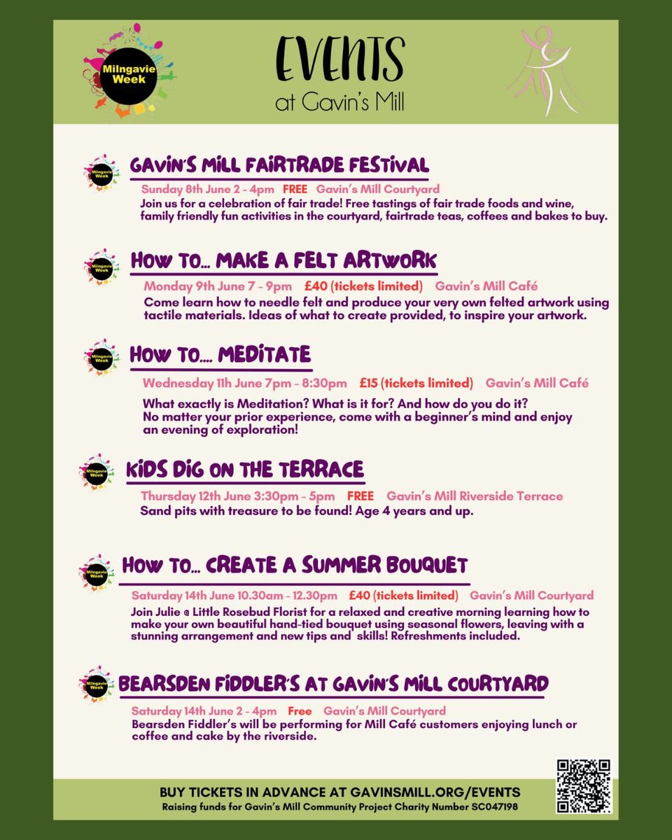 Lot's of great events happening at the Mill this Month 😀