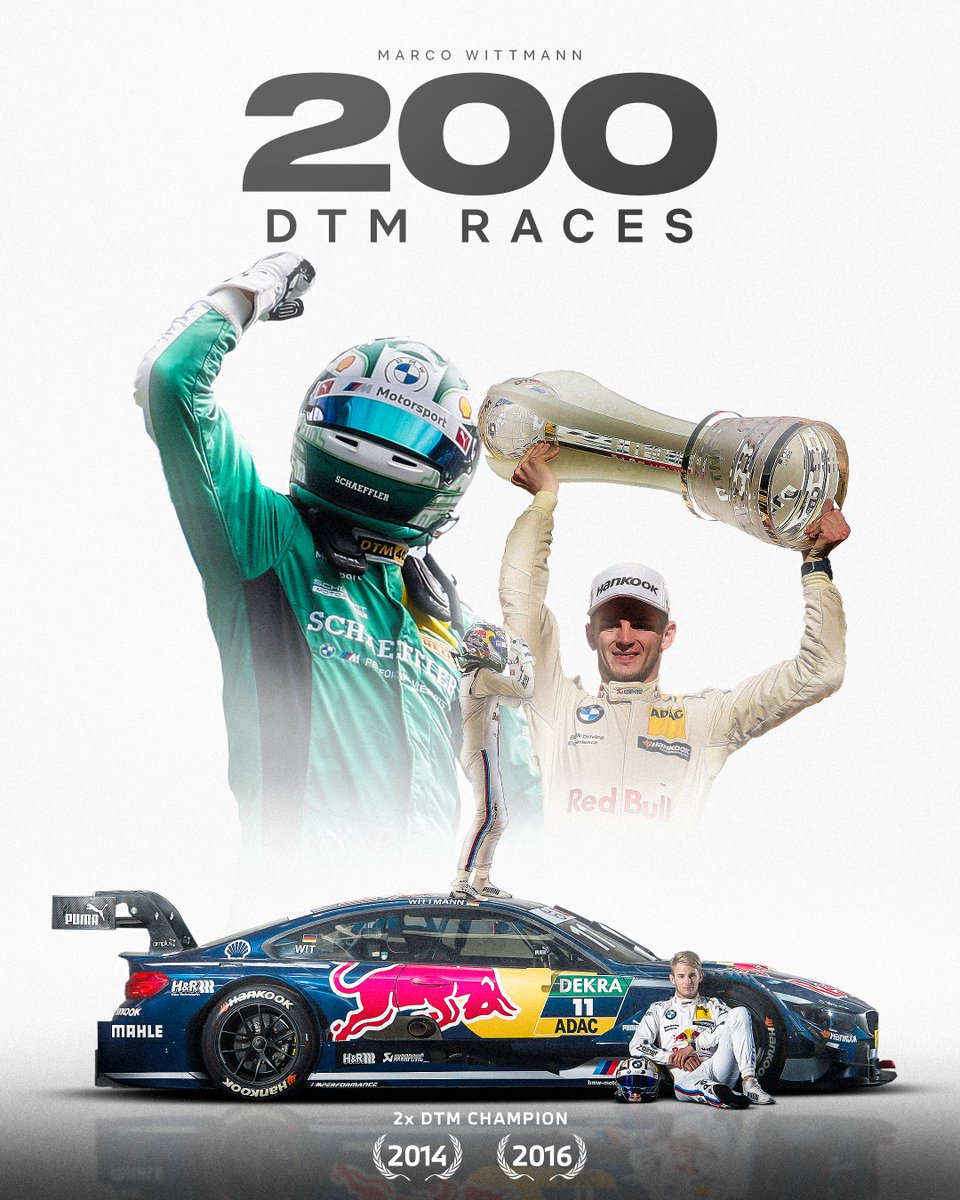 Milestone alert! ‼️

<a href="/Wittmannracing/">Marco Wittmann</a> will compete in his 200th <a href="/DTM/">DTM</a> race today. All with BMW M Motorsport. All in a row without missing a single event.

A proud day for our partnership! 🙌