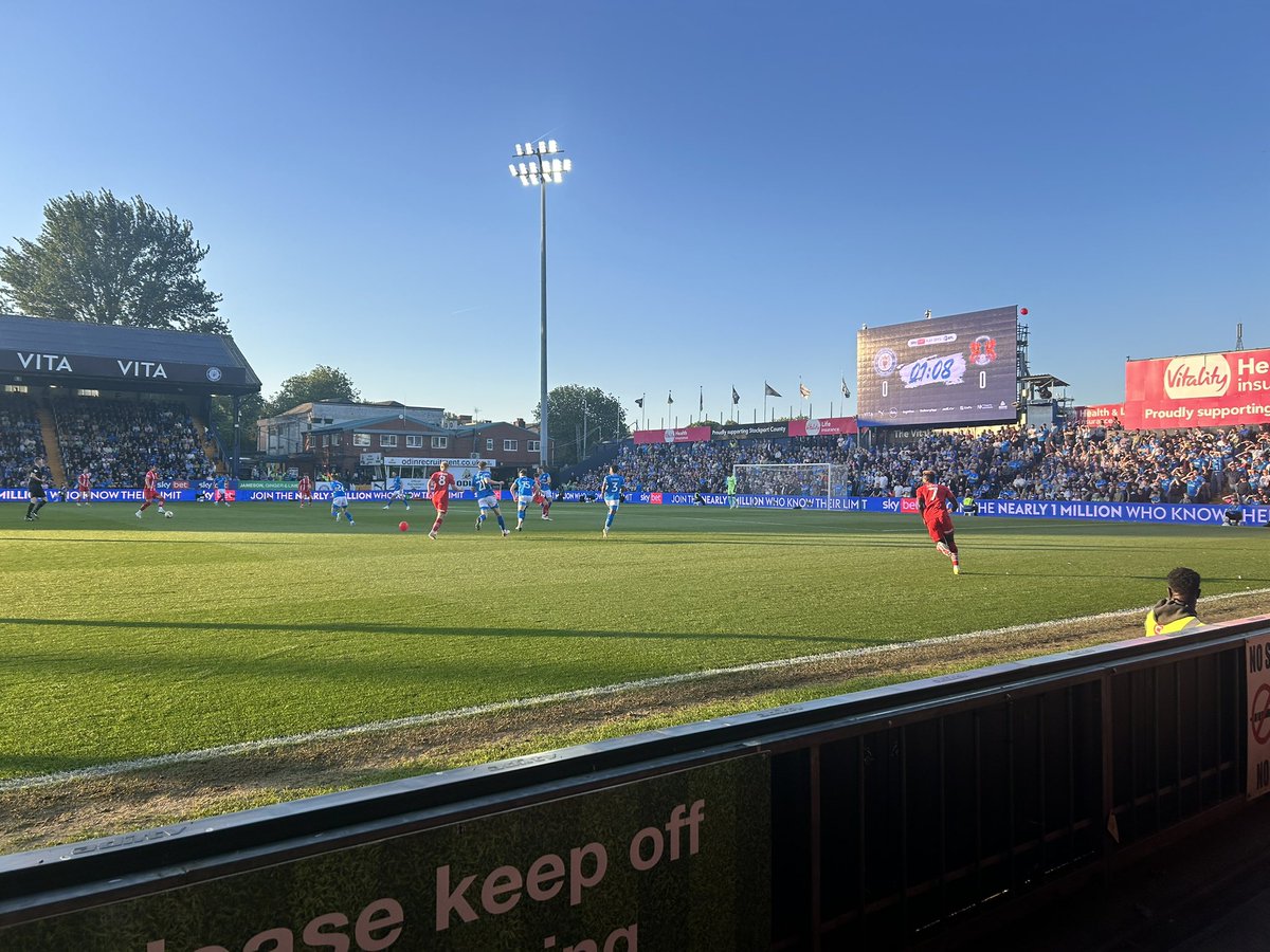 Stockport County v Leyton Orient. League One playoffs. Unbelievably only my first trip to Edgeley Park.