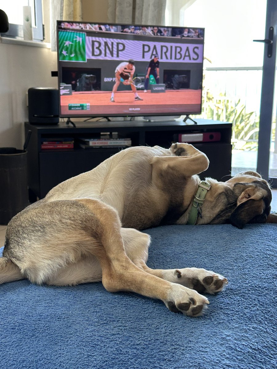 Doin yoga and watching de tennis #multitasking