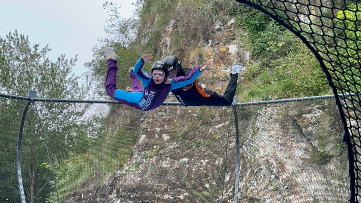 Daughter's twelfth birthday next week. Took her for a day out with friends to Bluewater on Saturday. Shopping, climbing, trampolining . . . and THIS!! 🤣