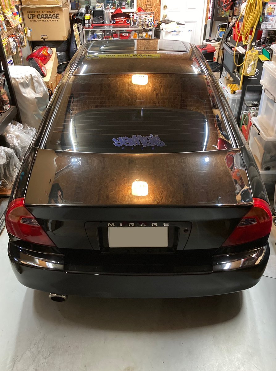 1low_so's tweet image. 帰宅直前に降雨…☔️😑
急いでシャンプー洗車で虫落とし。
急いで拭きあげて
急いでガレージIN

そして現在、気持ち良く晴れ…🌙✨
おい…😑💧

#MIRAGEcoupe
#ミラージュアスティ
#三菱ミラージュ
#MITSUBISHIMIRAGE