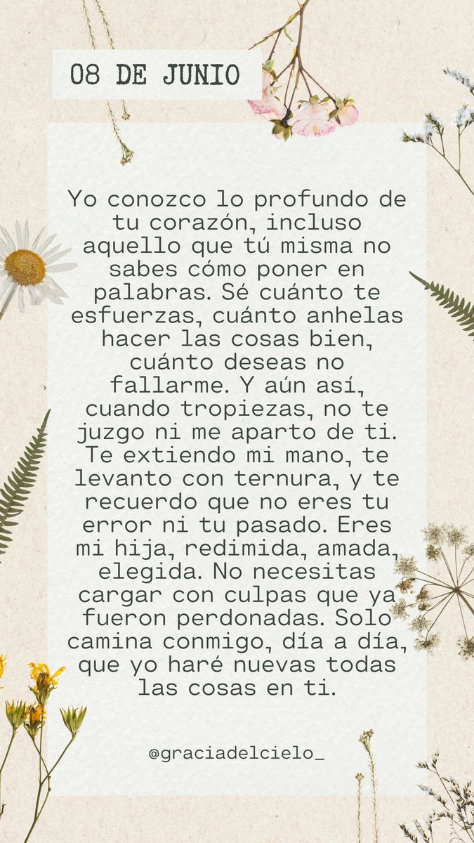 Dios conoce todo de ti, no te preocupes 🤍