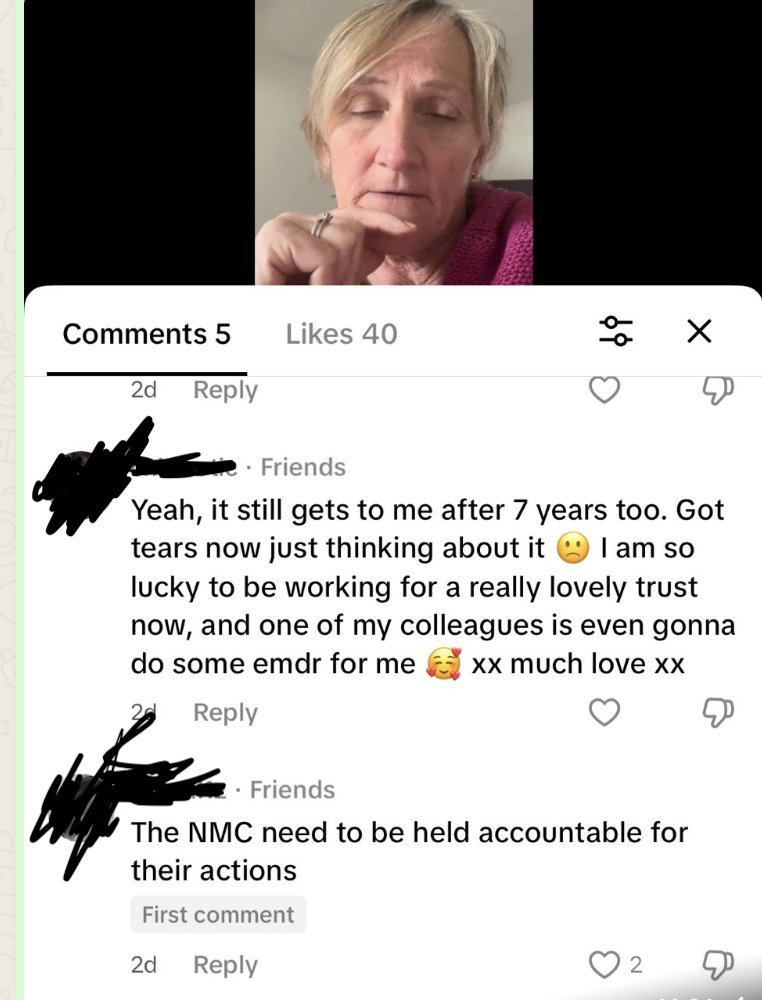 NMCWatch:Registrant Care (@_nmcwatch) on Twitter photo vm.tiktok.com/ZNdSsB9nY/ Advocating can trigger our PTSD when least expected. Shocked at my response last week - a sobering reminder that you are never "over it" The panel was fair - <a href="/nmcnews/">Nursing and Midwifery Council</a> case presenter/ leg assessor were not - guess that's their job...??!!? <a href="/PaulReesMBE/">Paul Rees MBE</a> vm.tiktok.com/ZNdSsB9nY/ Advocating can trigger our PTSD when least expected. Shocked at my response last week - a sobering reminder that you are never "over it" The panel was fair - <a href="/nmcnews/">Nursing and Midwifery Council</a> case presenter/ leg assessor were not - guess that's their job...??!!? <a href="/PaulReesMBE/">Paul Rees MBE</a>