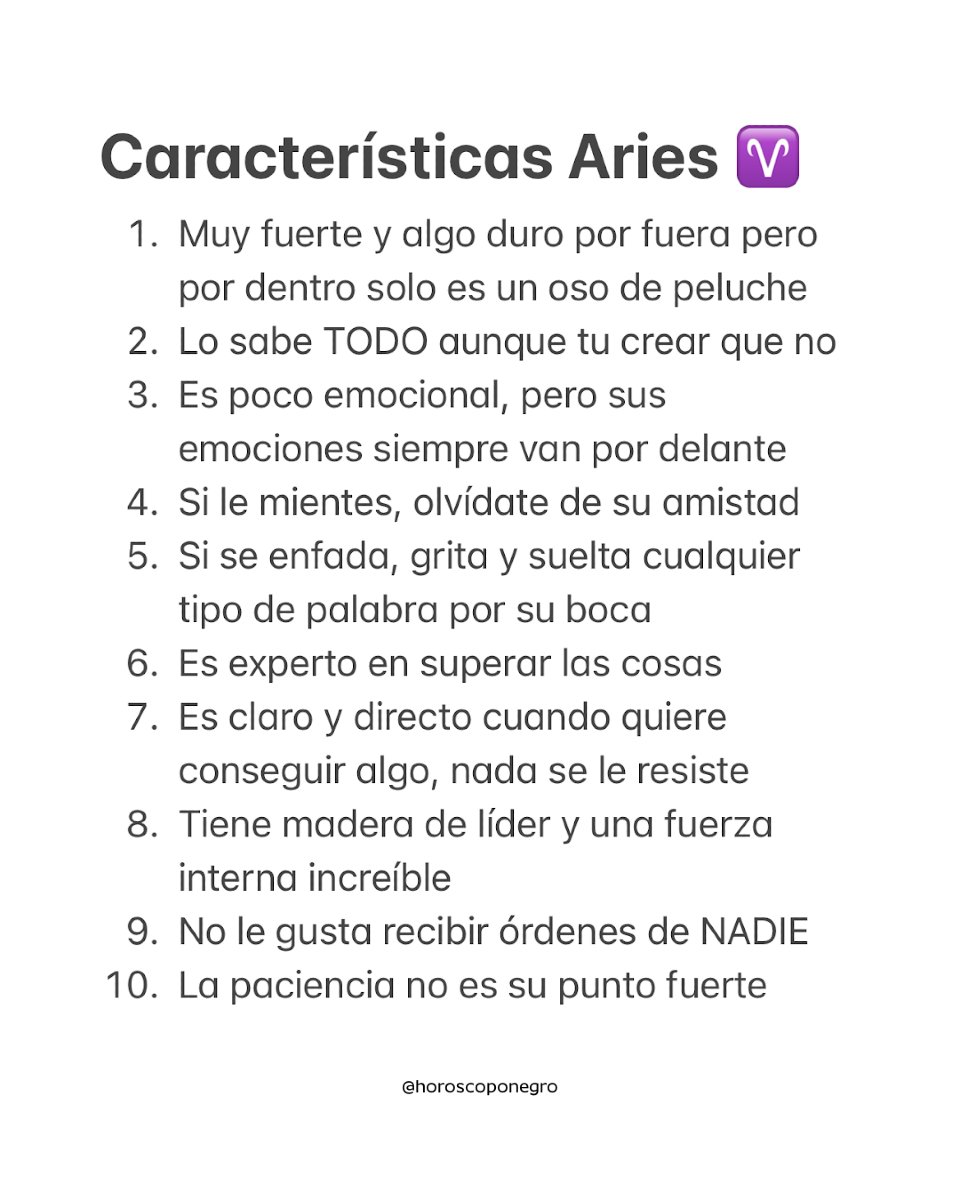 Características que debes conocer de #Aries ♈️