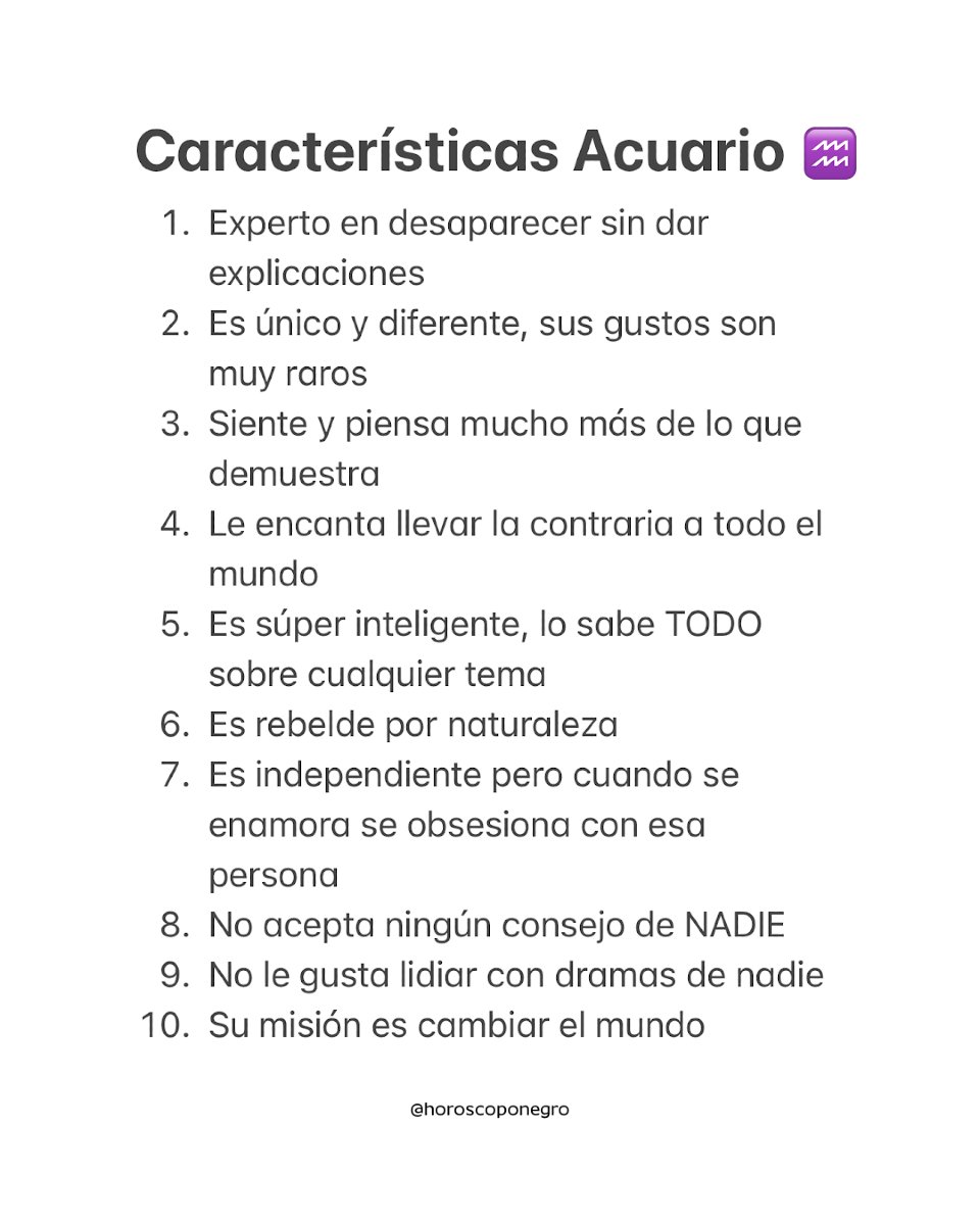 Características que debes conocer de #Acuario ♒️