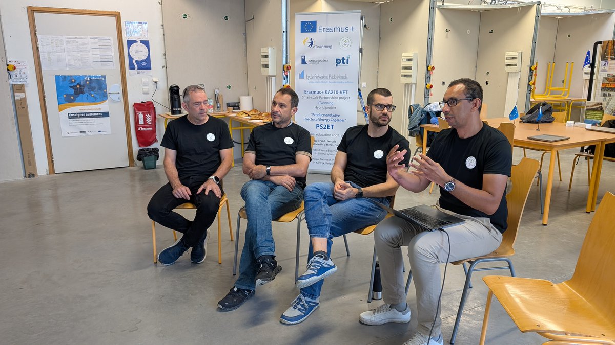 🎉 Clôture réussie du projet #PS2ET !
2 années exceptionnelles avec nos partenaires européens 🇪🇸🇧🇪🇫🇷
✨ 31 élèves électriciens mobilisés
🌍 4 rencontres européennes
🏆 Prix #ProsdOr2025
✅ Reconnaissance à atelier Les Experts E+ EFP  #KA210VET Lyon

Merci à tous ! 👏
#VET #EFP