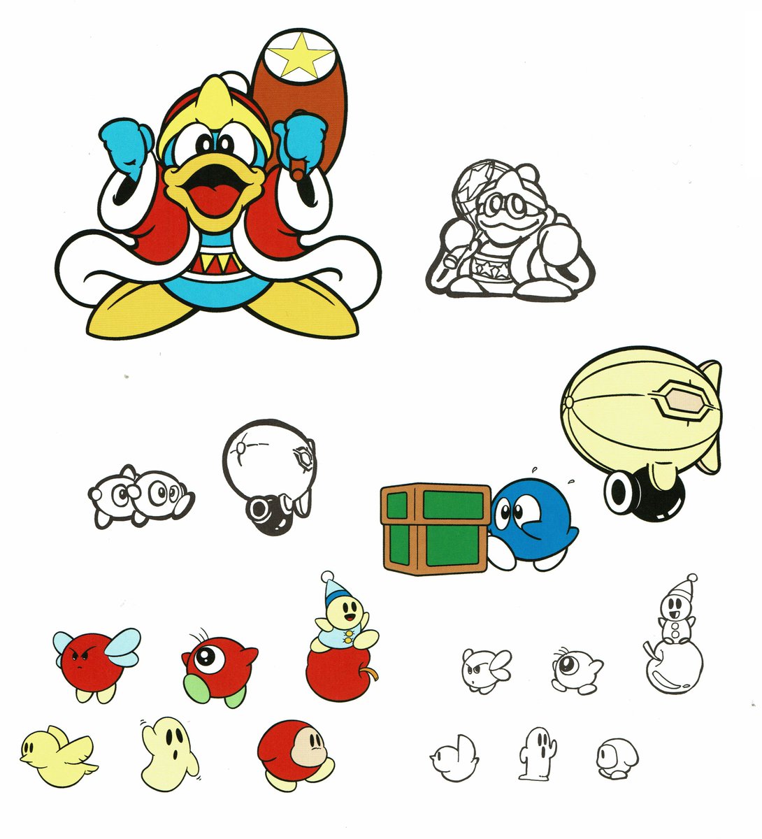 Kirby's Dream Land - character artwork.