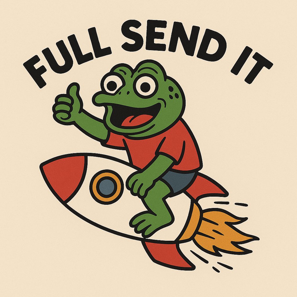 JusFullSendIt's tweet photo. Utility? Roadmap? We press buttons and print.
#FSI
•#FullSendIt
•#PumpFun
•#Solana
•#SolanaMemeCoin
•#DeFi
•#MemeCoin
•#CryptoTwitter
•#SolanaSeason https://t.co/uulsMc03Vc