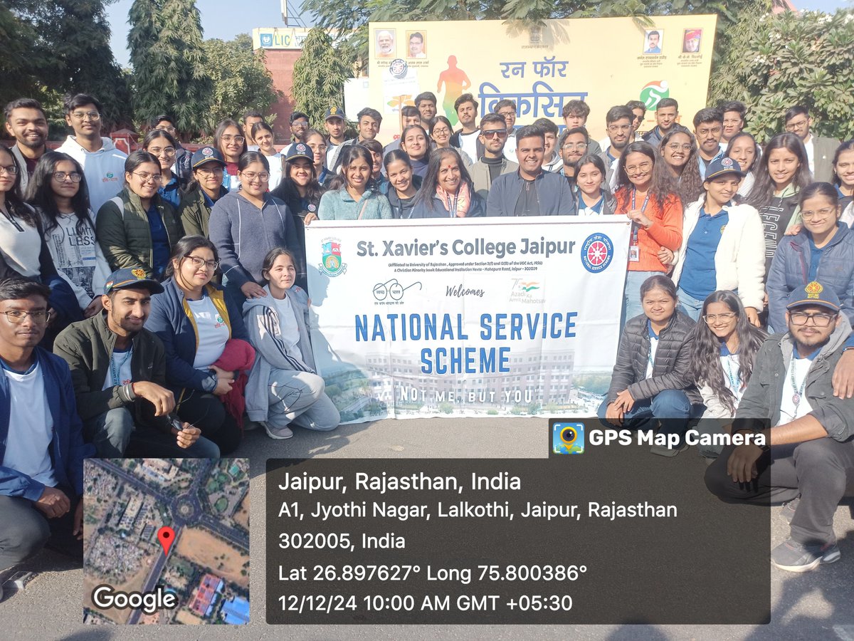 NSS_SXCJ's tweet image. Run for Vikasit Bharat Rajasthan 2024, held on Dec 12 &amp;amp; organized by Govt of Rajasthan, saw spirited participation across the state. Youth, specially-abled &amp;amp; citizens joined the marathon to support a healthier, united India. #ViksitBharat #RunForDevelopment #Rajasthan