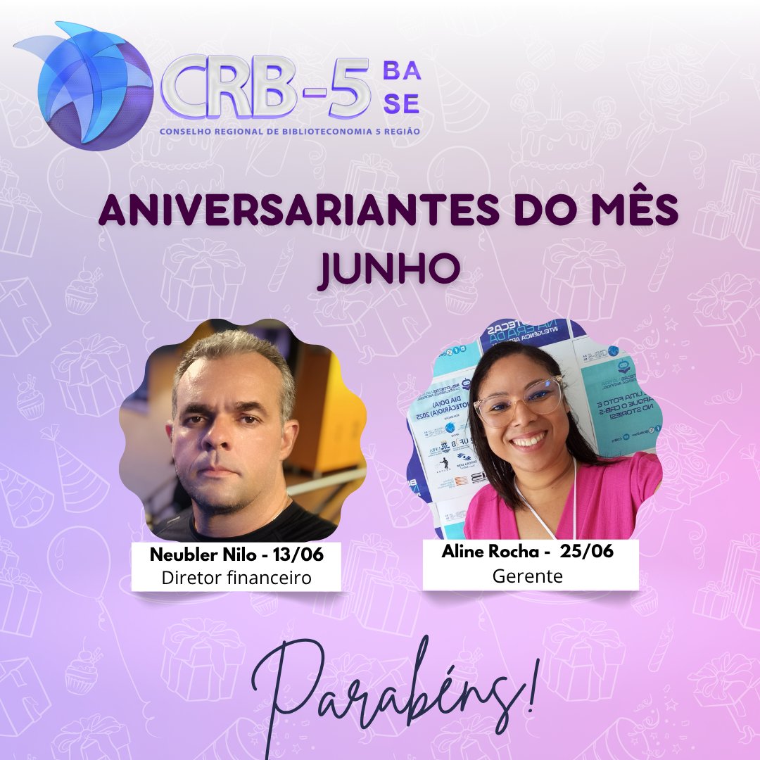 crbcinco's tweet photo. Aniversariantes do mês de junho
 👏👏👏👏👏👏
Desejamos saúde, paz, felicidades e prosperidade! 🎊🎉🥳

#crbcinco
#CRB5
#aniversário
#aniversariantesdomês
#HappyBirthday

@alinerocha
@neublern https://t.co/6IdIBBAAJW