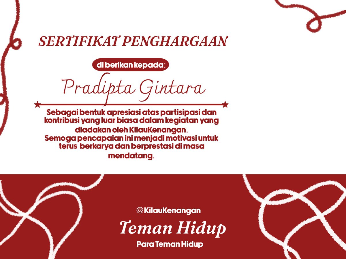 <a href="/KilauKenangan/">Teman hidupnya, Sangkarna.</a> <a href="/serimasasilam/">Teman Hidup Sangkarna, Gara.</a> LUCU BANGET UEUEUE. MAKASIH BANYAK TEMAN HIDUP! please jangan lupain aku ya abis ini. 😭💛