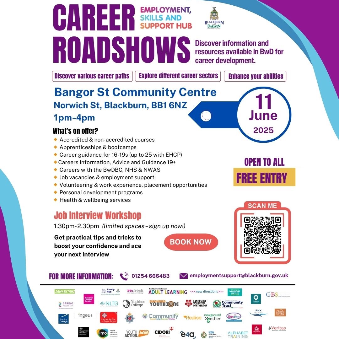 A career roadshow heads to Bangor Street today (June 11) from 1pm-4pm. All welcome