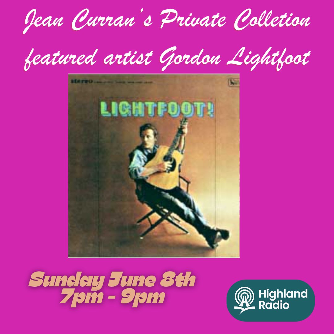 jeancurran3's tweet image. Join me tonight on @highlandradio at 7pm for two hours of easy listening. Four tracks from Mr Lightfoot's 1966 album. Irish artists on playlist also including @greenshinemusic @eleanormcevoy text/WhatsApp 0866025000. email jeancurran@highlandradio.com. online www.highlandradio.
