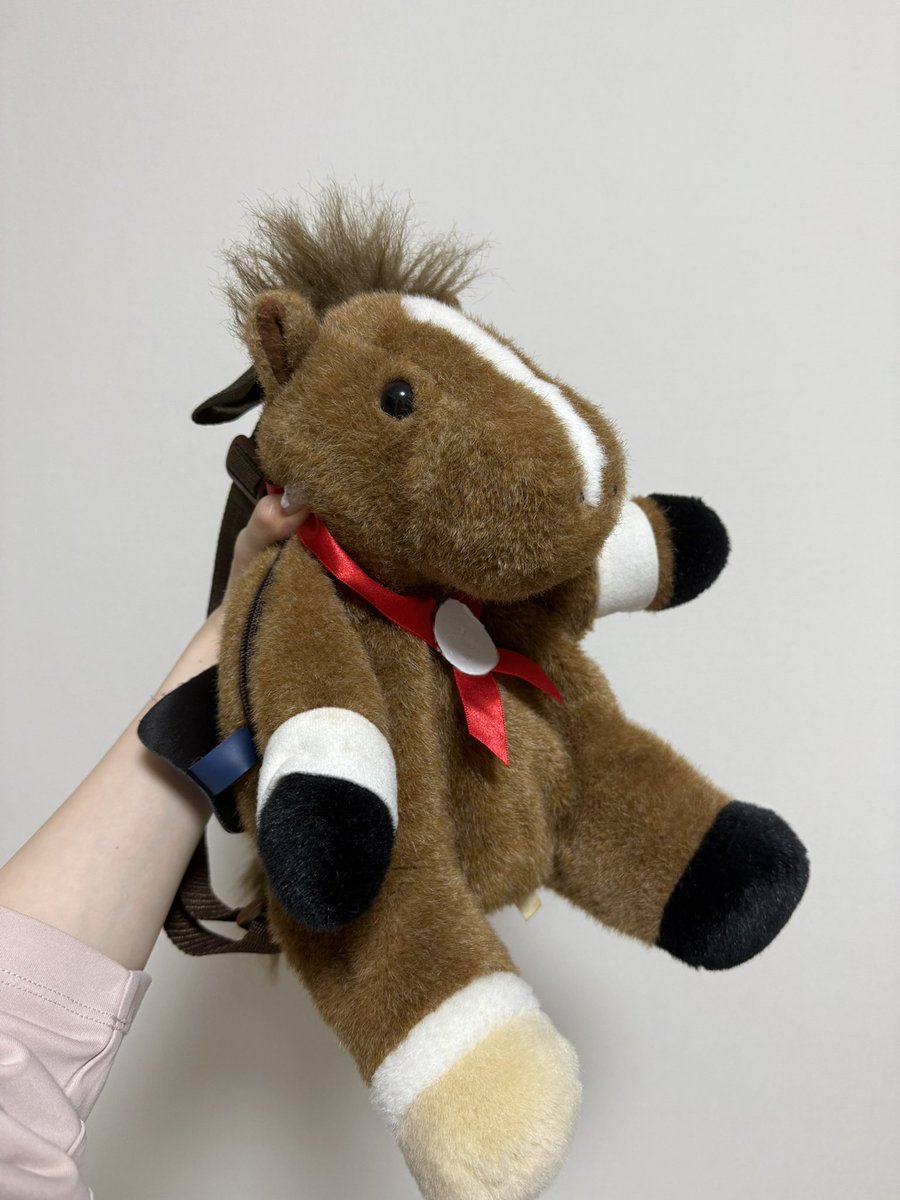 幼い頃この子をよく背負ってたんだよ🐴♡👧🏻