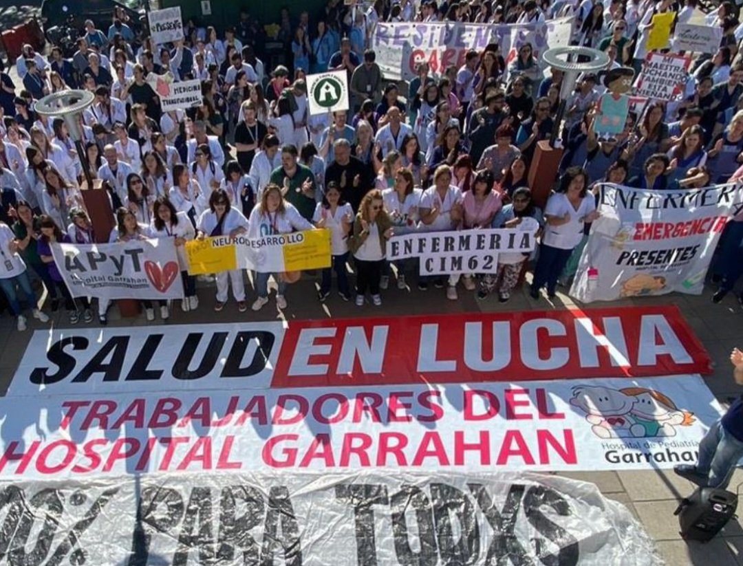 Trabajadores del Garrahan no cesan su reclamo y piden acompañamiento en una nueva marcha hacia Plaza de Mayo