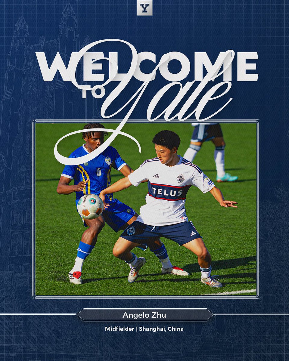 Yale Men's Soccer (@yalemsoccer) on Twitter photo 🚨Our final incoming FY this fall is Angelo Zhu. He is a dynamic & creative attacking player that can play as a 10 or wide. After time w/ <a href="/WhitecapsFC/">Vancouver Whitecaps FC</a> & a gap year in 🇪🇸, he is even more prepared to compete from day 1️⃣ . Welcome to the #YMSFamily‼️🐶💪
🎥 shorturl.at/COxJx 🚨Our final incoming FY this fall is Angelo Zhu. He is a dynamic & creative attacking player that can play as a 10 or wide. After time w/ <a href="/WhitecapsFC/">Vancouver Whitecaps FC</a> & a gap year in 🇪🇸, he is even more prepared to compete from day 1️⃣ . Welcome to the #YMSFamily‼️🐶💪
🎥 shorturl.at/COxJx