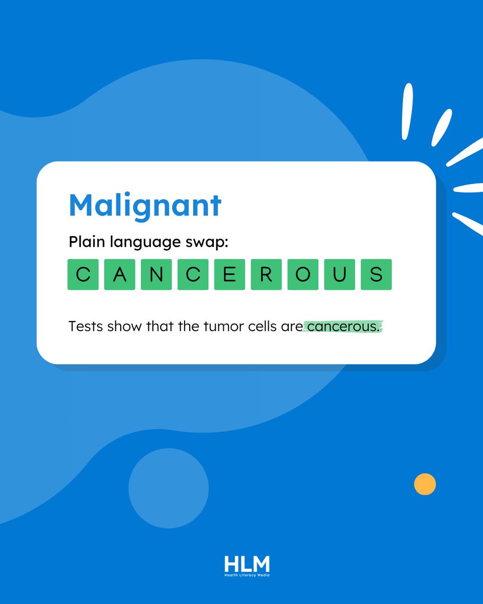 HealthLitMedia's tweet image. 🧠 In honor of #WorldBrainTumorDay, let’s play #PlainLanguageWordSwap. Swipe to see simpler, more common words our #PlainLanguage team might use when reviewing material on #braintumors. #HealthLiteracy