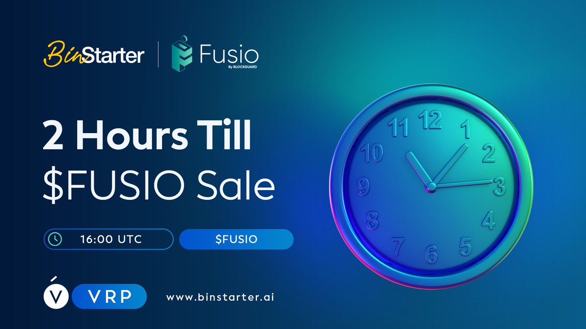 🚨 Final Countdown for <a href="/blockguard1/">Fusio</a>’s IDO! 🚨

⌛ Just 2 HOURS left until the $FUSIO Sale on <a href="/BinStarterio/">BinStarter</a>! ⌛

🔗 Secure your spot now and take control of your financial future with smart portfolio tools built on blockchain⚡ 🌐🚀