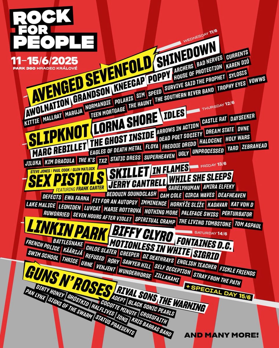 Up next, <a href="/rockforpeople/">Rock for People</a> next Saturday! Some lineup, see you there 💥