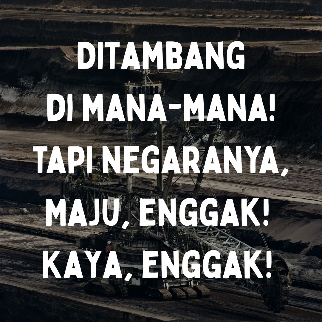 TheVulkans's tweet photo. MBG O (Menambang Bikin Gemoy Oligarki) https://t.co/VcY7Scl3uk