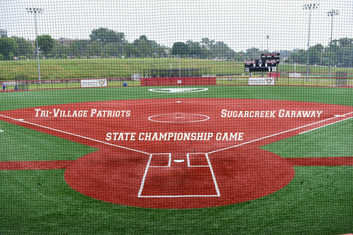 Its the calm during the storm as it rains here at Firestone Stadium.  Tri-Village warming up with a state softball championship game on the line.  Under a rain delay with no start time assigned yet.