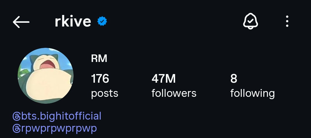 As we get ready for Namjoon's discharge, follow user @/rkive on Insta and check out his updated bio, which includes BTS' official acct once again!

HANG TIGHT FOR RM 
HAPPY NAMJUNE 

#Welcome_To_RM #RM
