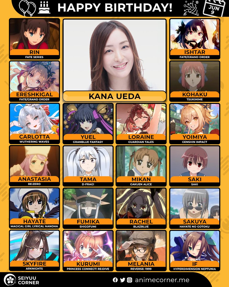 Happy 45th birthday Kana Ueda! 🎉

Let's wish her all the best <a href="/uedakana/">植田佳奈</a> 

#KanaUeda #植田佳奈
