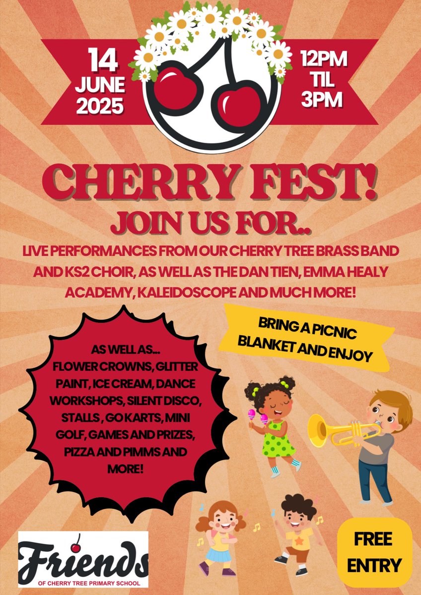 Miss McCafferty (@missmcccts) on Twitter photo 6 days to go until our first ‘CHERRY FEST’ 🍒 We are so excited to share this brand new event on Saturday 14th June with you! Similar to our annual summer fair, join us for music, games, flower crowns, glitter, go karts, ice cream and SO much more! <a href="/CTS_Watford/">Cherry Tree Primary School</a> <a href="/headcherrytree/">Cherry Tree Headteacher</a> 6 days to go until our first ‘CHERRY FEST’ 🍒 We are so excited to share this brand new event on Saturday 14th June with you! Similar to our annual summer fair, join us for music, games, flower crowns, glitter, go karts, ice cream and SO much more! <a href="/CTS_Watford/">Cherry Tree Primary School</a> <a href="/headcherrytree/">Cherry Tree Headteacher</a>