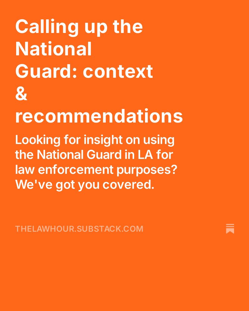 carriecordero's tweet image. A summary of analysis & insights published by @CNASdc on the National Guard open.substack.com/pub/thelawhour…