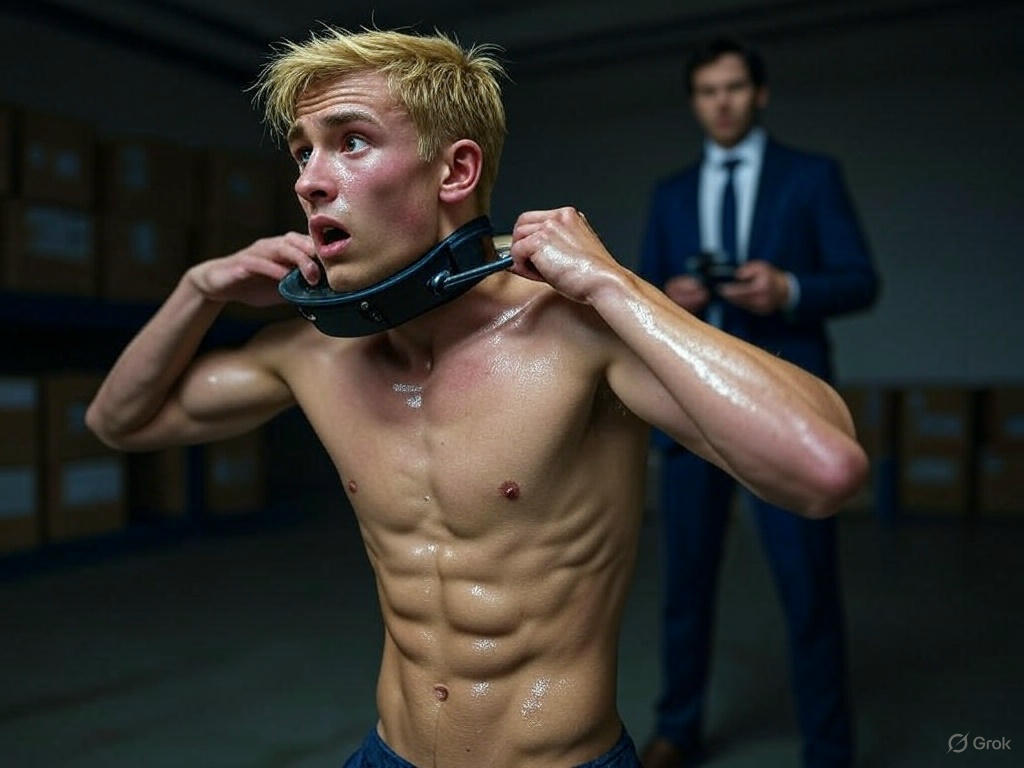 SweatCommander's tweet photo. #ShockTraining (part 17)
Maybe Commander was going to be merciful?
Nope. Definitely not.
#forcedworkout #bdsm #fetish #yaoi #bara #aiart #gayart #kink https://t.co/HxBckL0dFt