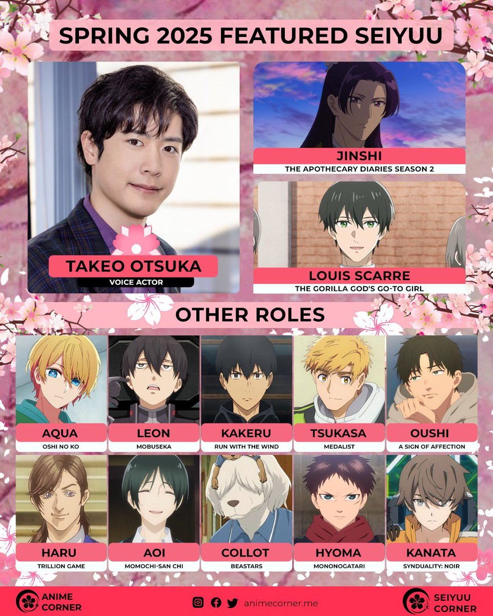 🌸 Daily Spring 2025 Featured Seiyuu: Takeo Otsuka
