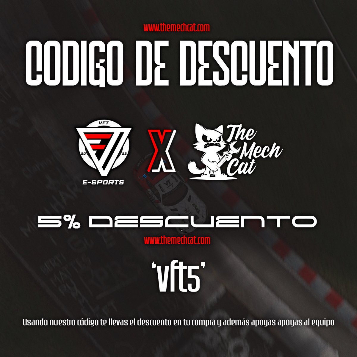 VFT eSports (@vft_esports) on Twitter photo 😼 Nuestro patrocinador <a href="/TheMechCat/">The Mech Cat</a> estrena su página web con todos sus productos a un click.
🔧 Diseños al detalle y gran calidad en sus accesorios para simracing, ahora con un 5% de descuento en tu compra con nuestro código: vft5
⬇️⬇️⬇️
themechcat.com
#GOVFT 😼 Nuestro patrocinador <a href="/TheMechCat/">The Mech Cat</a> estrena su página web con todos sus productos a un click.
🔧 Diseños al detalle y gran calidad en sus accesorios para simracing, ahora con un 5% de descuento en tu compra con nuestro código: vft5
⬇️⬇️⬇️
themechcat.com
#GOVFT