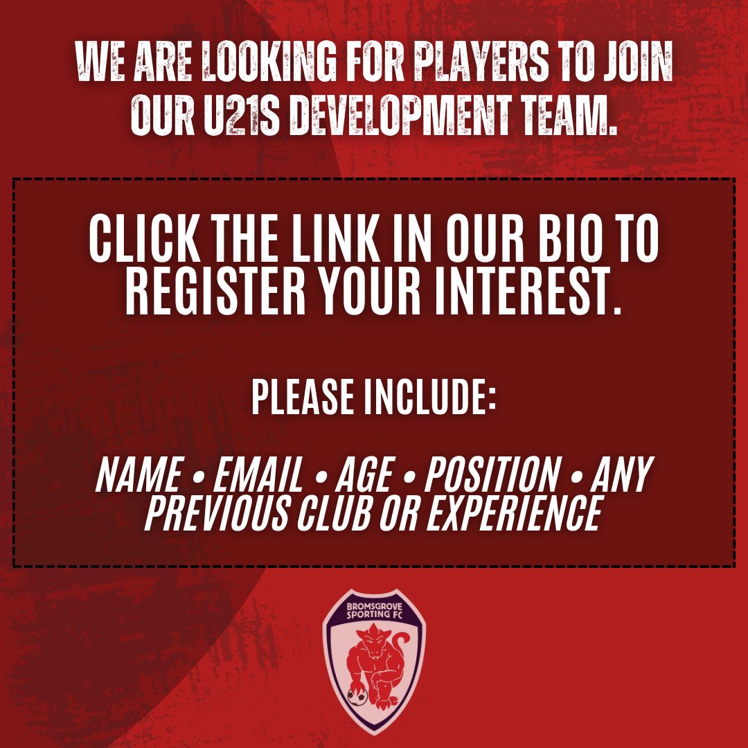 Bromsgrove Sporting U21s tweet media